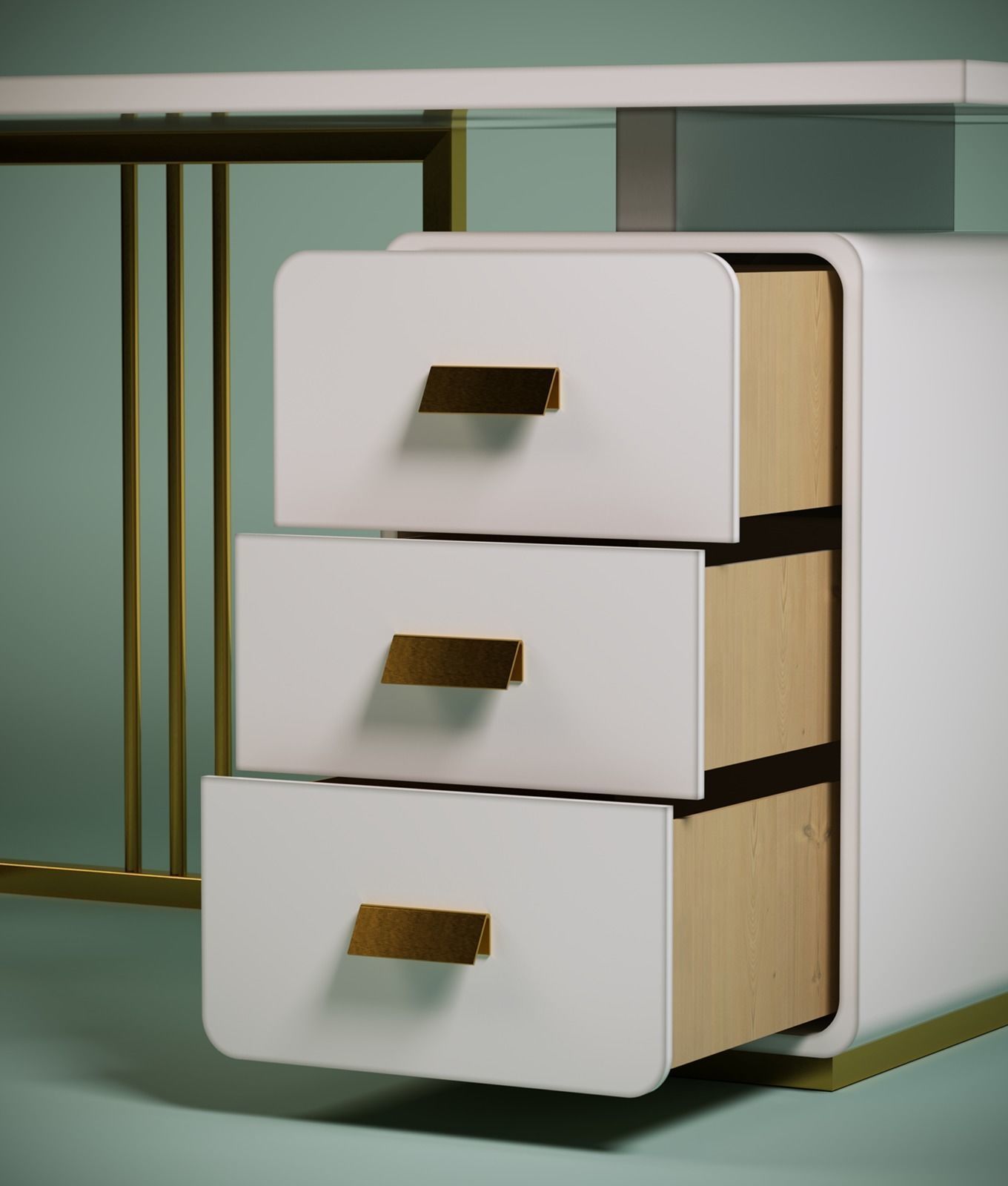 Office Desk 3D model_4