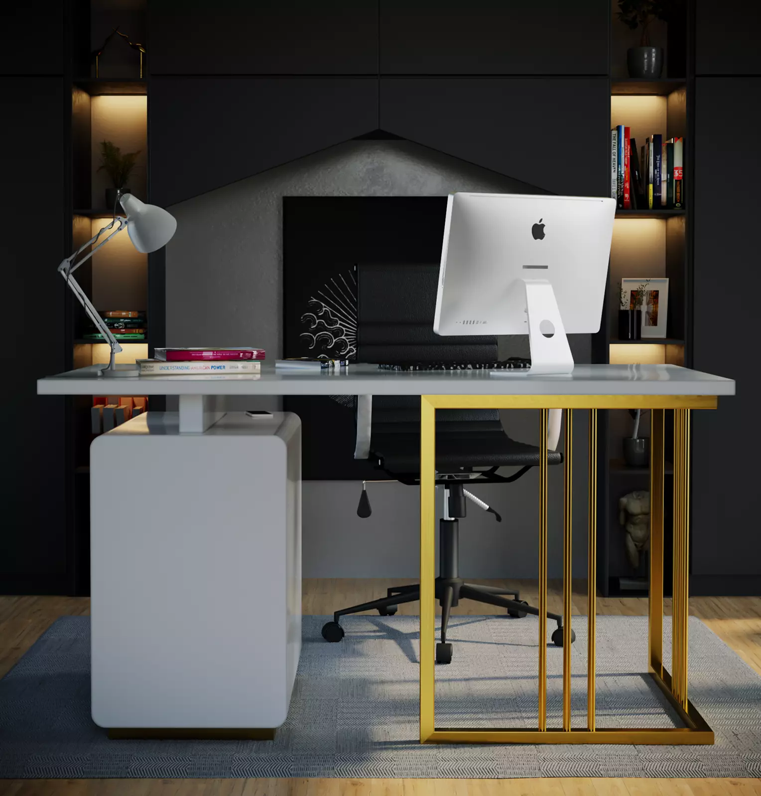 Office Desk 3D model_0