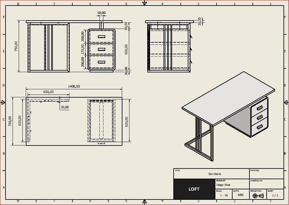 Office Desk 3D model_5