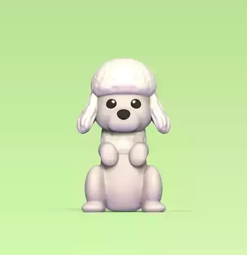 Poodle figurine of dog