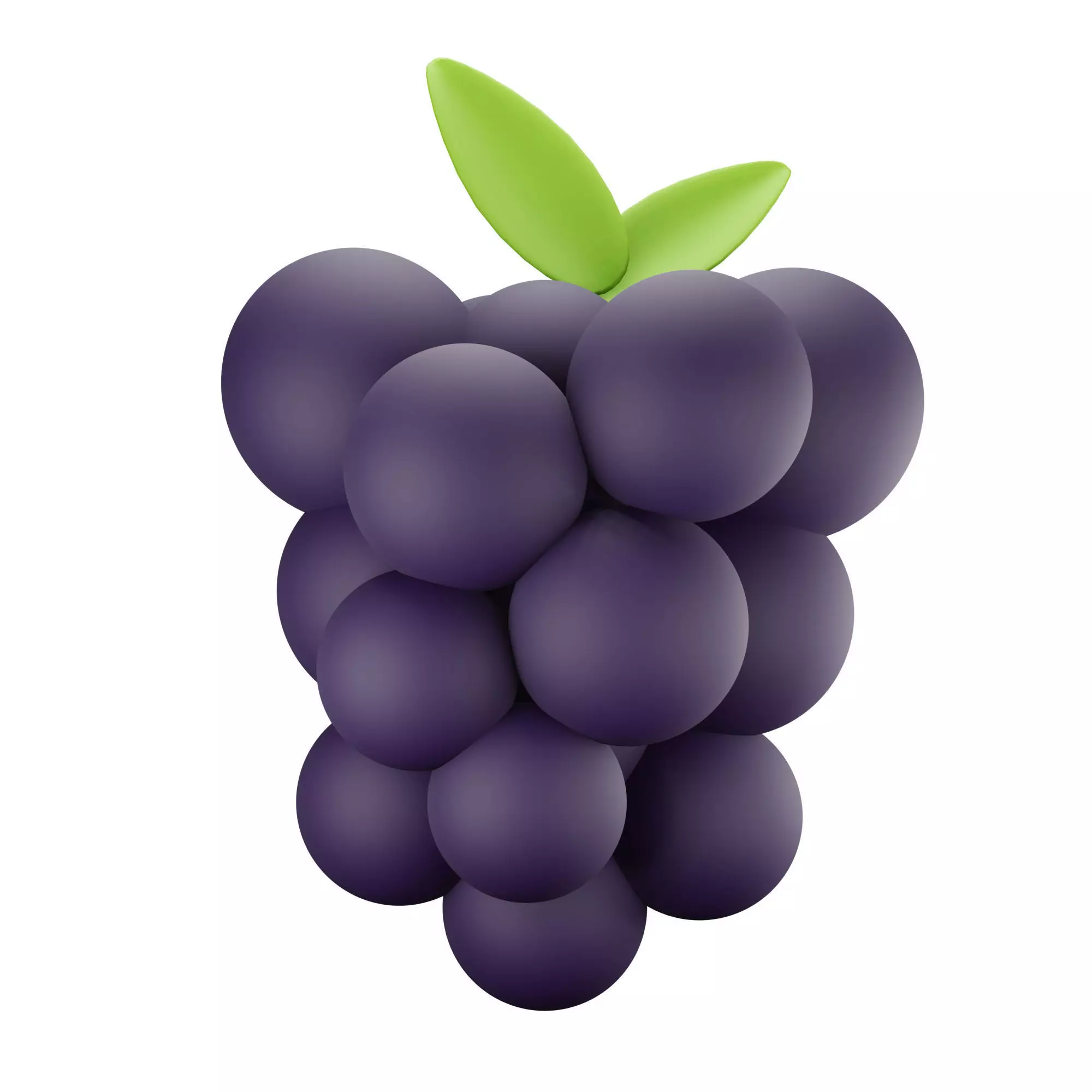 Grapes Low-poly 3D model_0