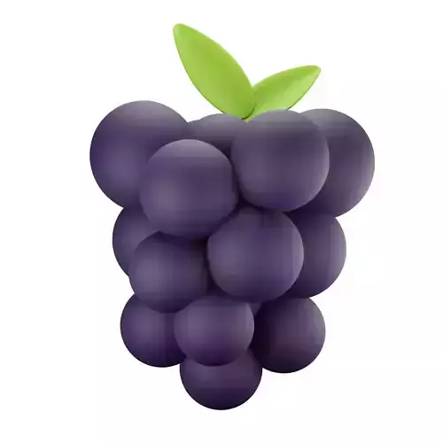Grapes Low-poly 3D model