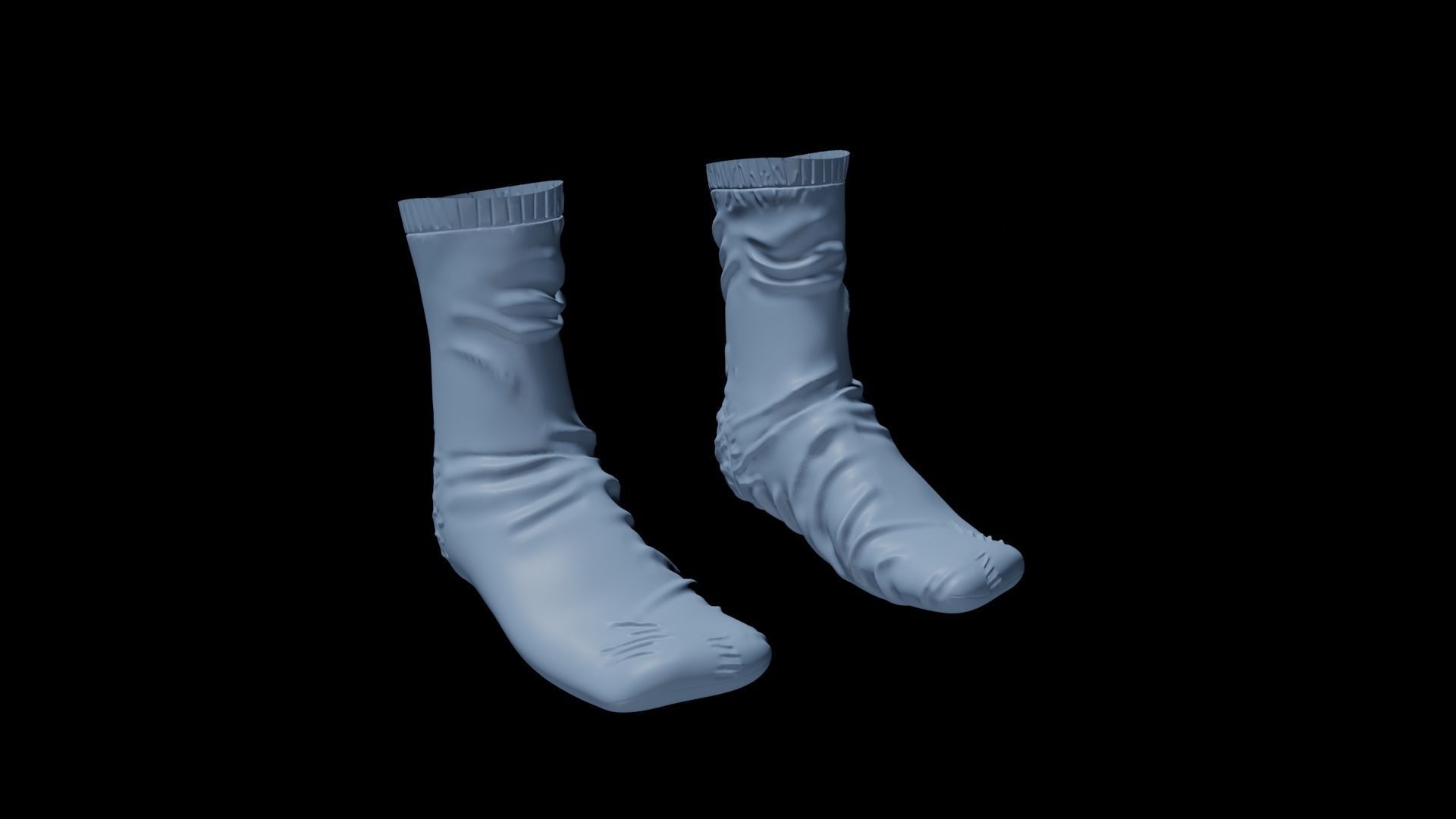 Socks Pair Low-poly 3D model_17