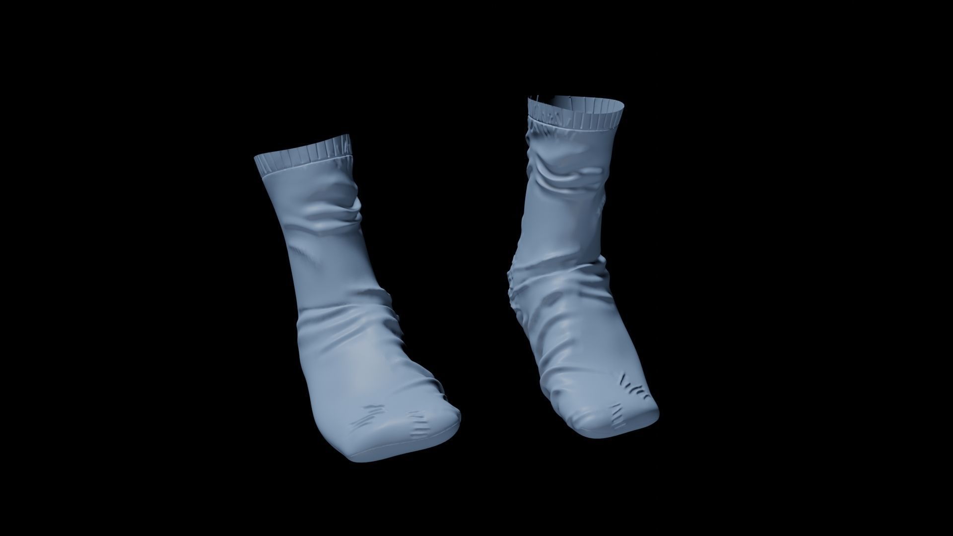 Socks Pair Low-poly 3D model_18