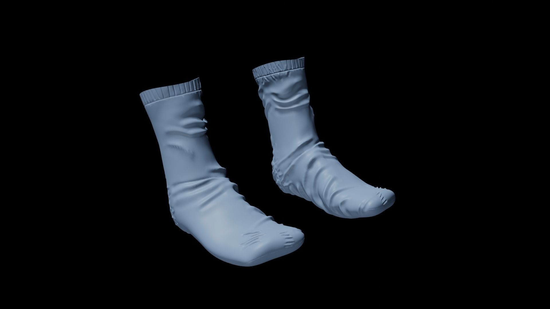 Socks Pair Low-poly 3D model_24