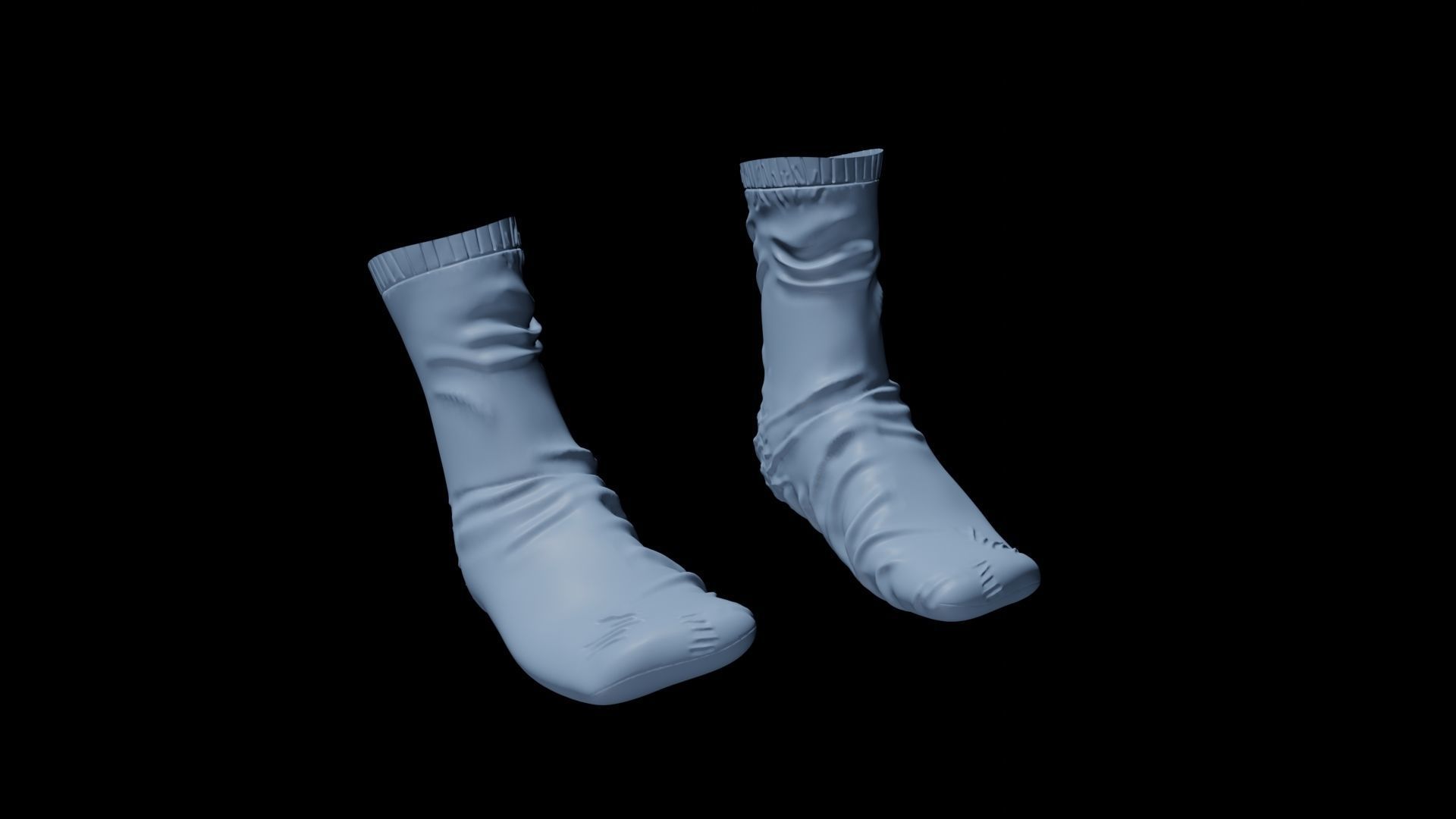 Socks Pair Low-poly 3D model_23