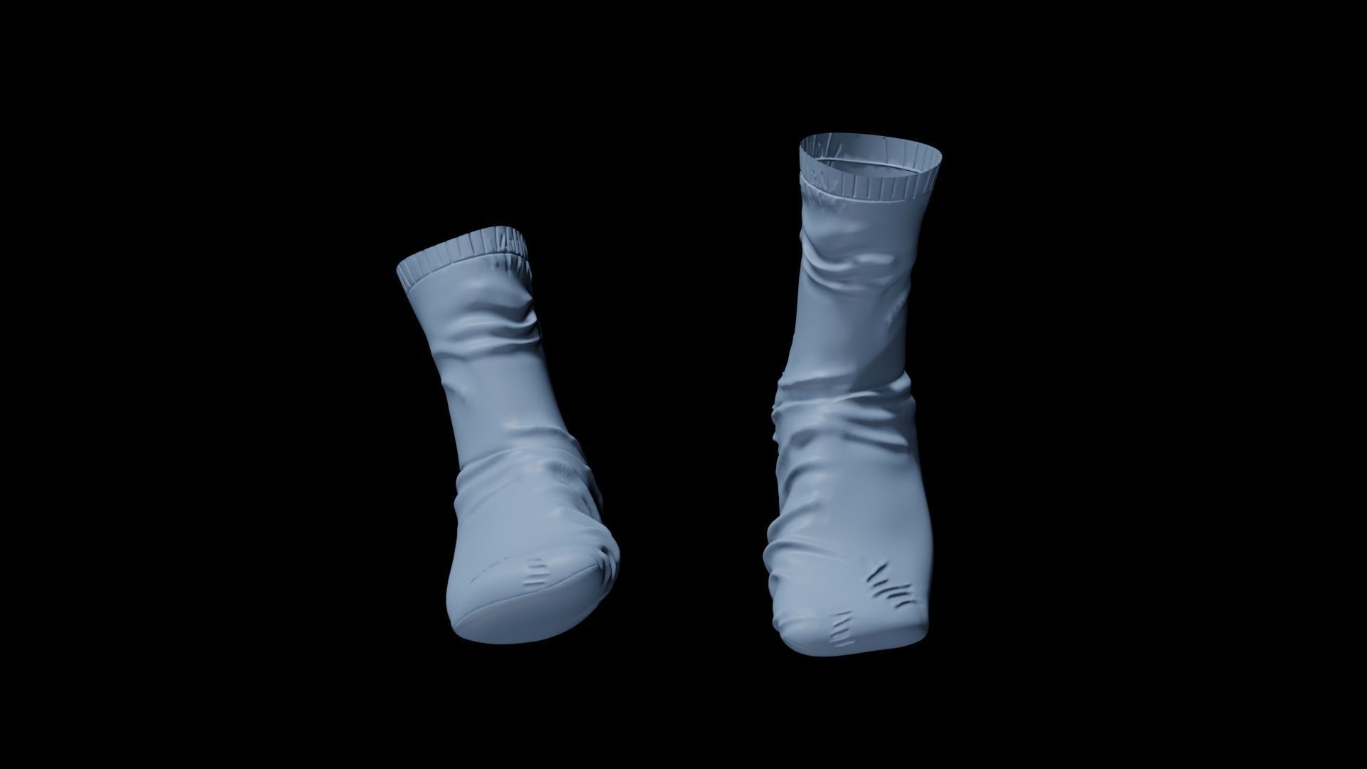 Socks Pair Low-poly 3D model_22