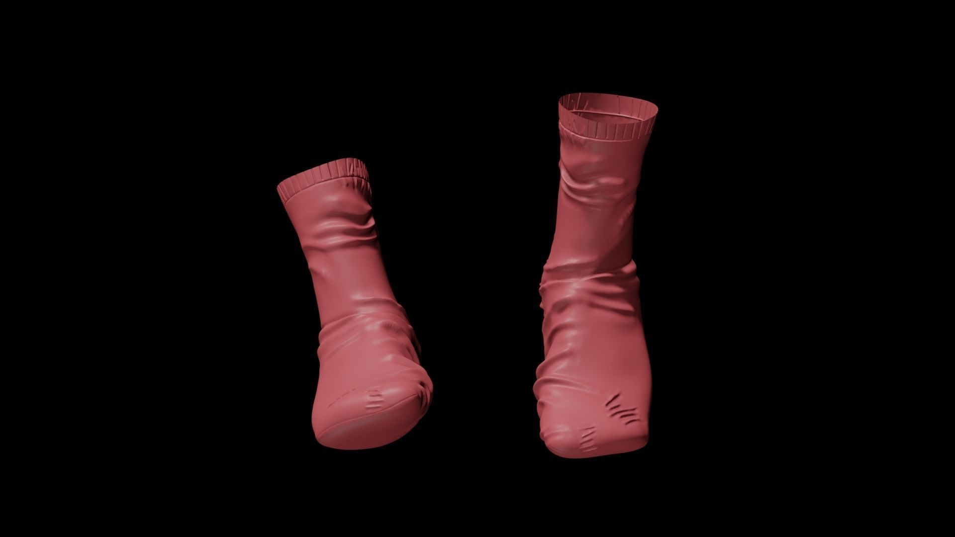 Socks Pair Low-poly 3D model_14