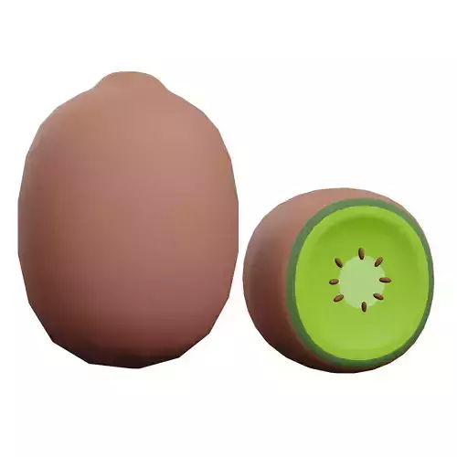 Kiwi Fruit Low-poly 3D model