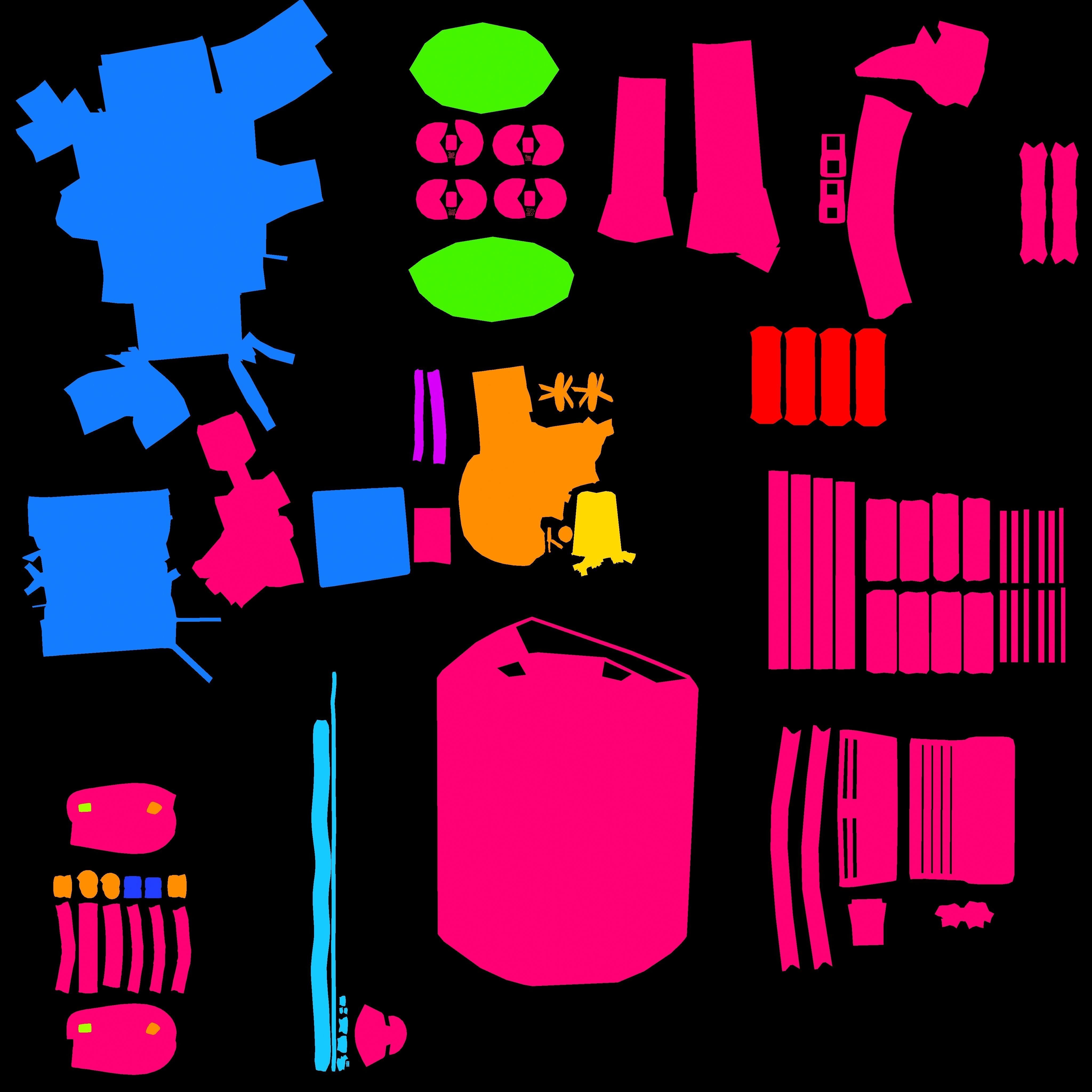 Game utility trailer Low-poly 3D model_13