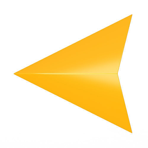 Navigation Map Arrow Low-poly 3D model