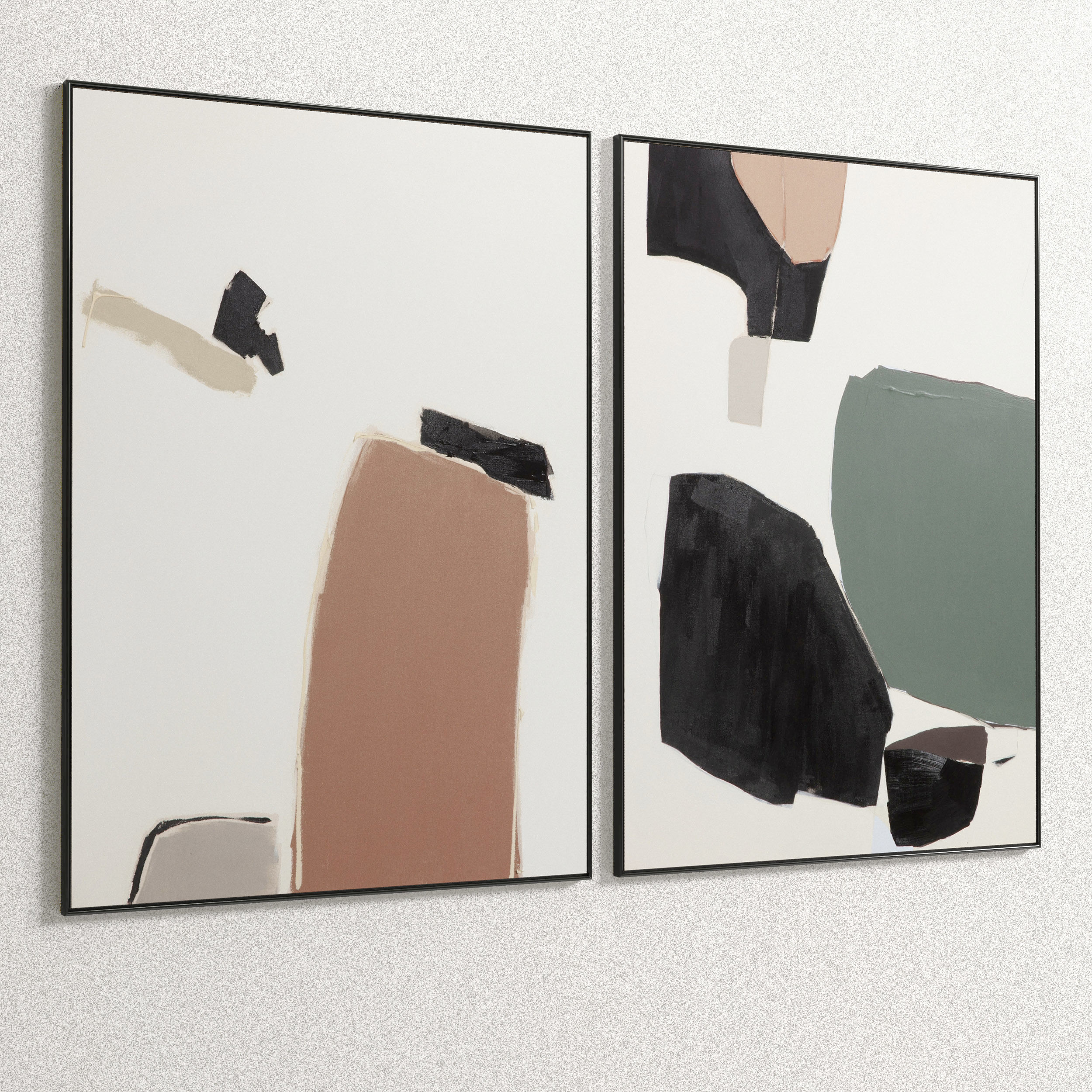 Plaster Two Photo Frame E-30 Low-poly 3D model_3