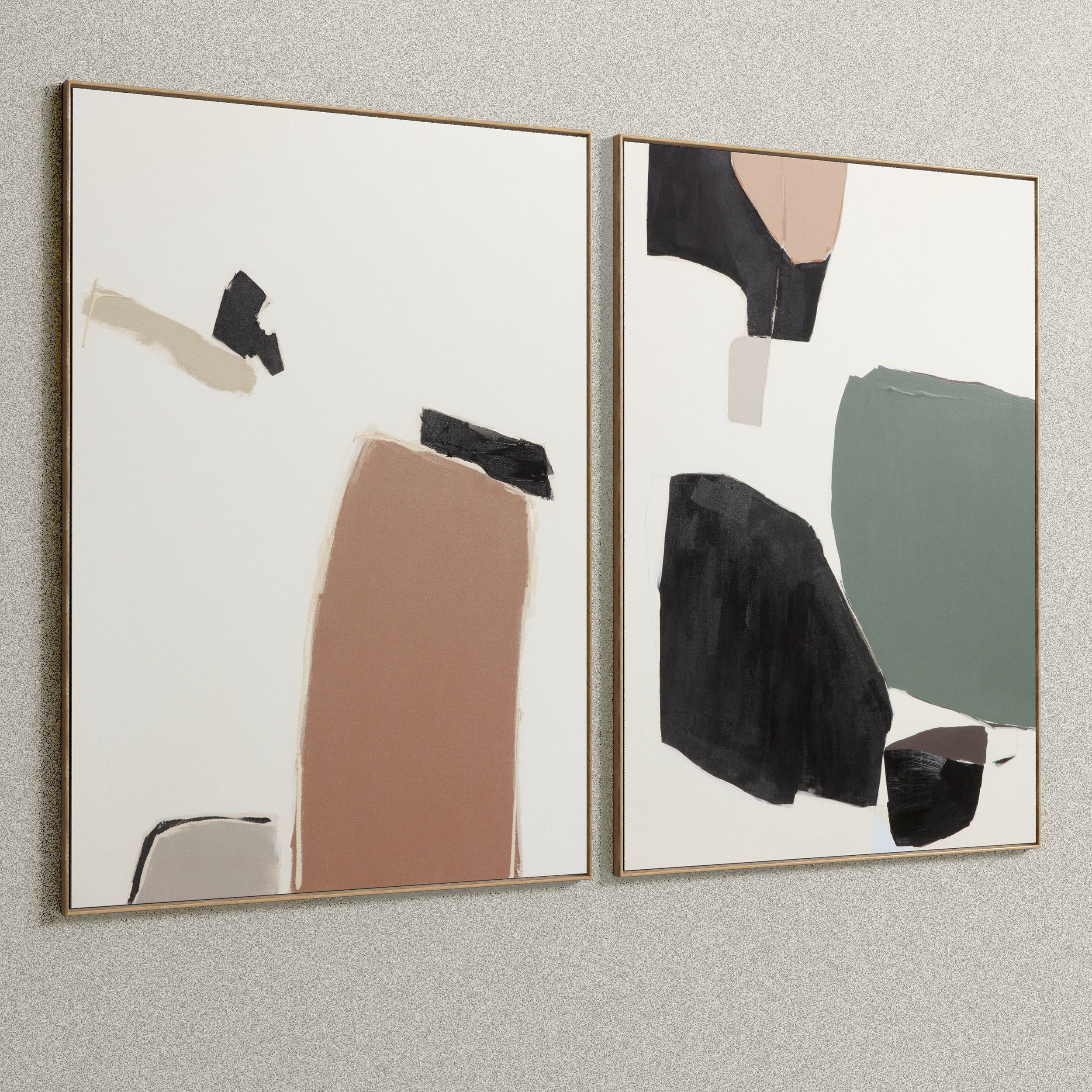 Plaster Two Photo Frame E-30 Low-poly 3D model_4