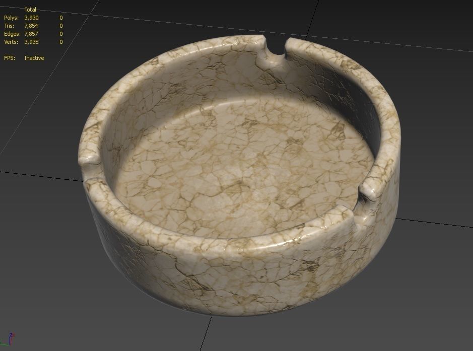 Ashtray M3 Low-poly 3D model_18