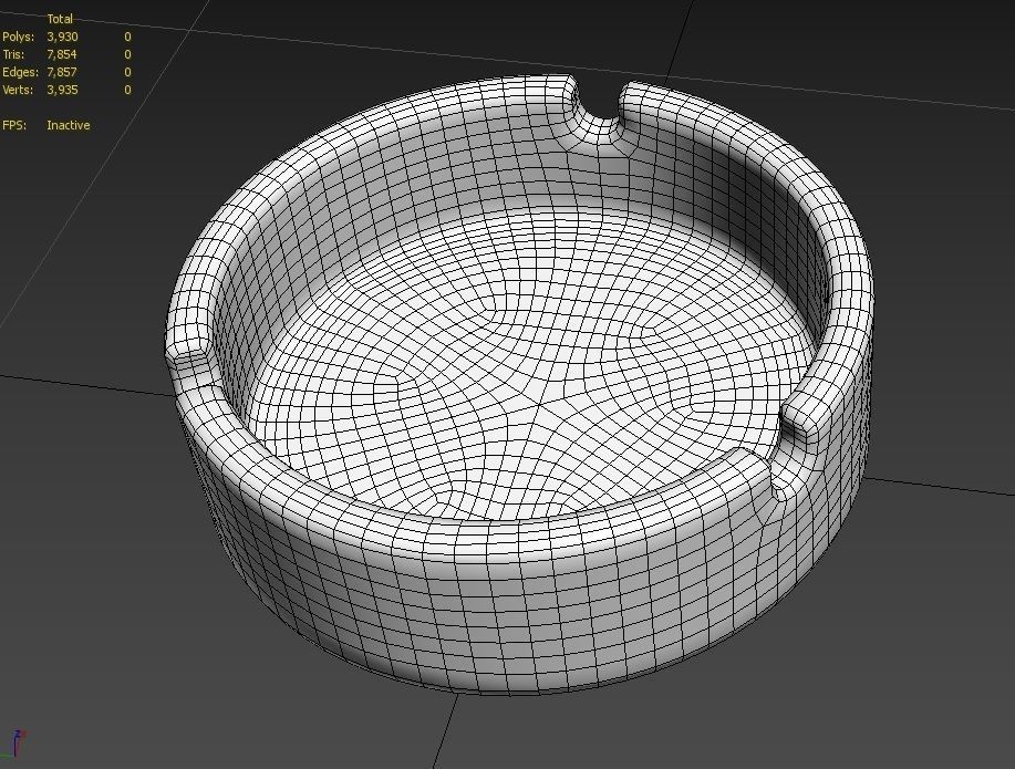 Ashtray M3 Low-poly 3D model_21
