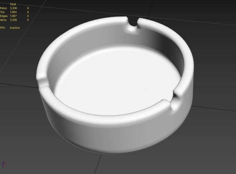 Ashtray M3 Low-poly 3D model_6