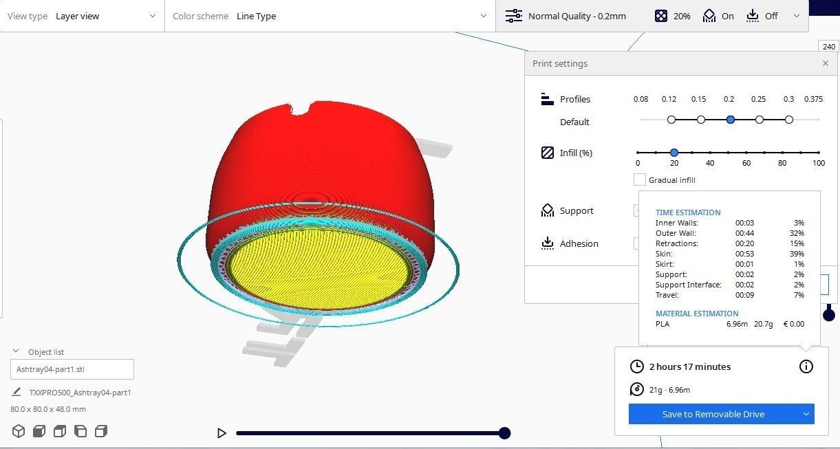 Ashtray M4 Low-poly 3D model_11