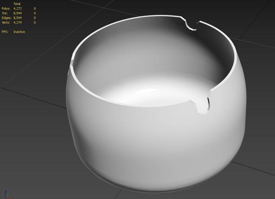 Ashtray M4 Low-poly 3D model_8