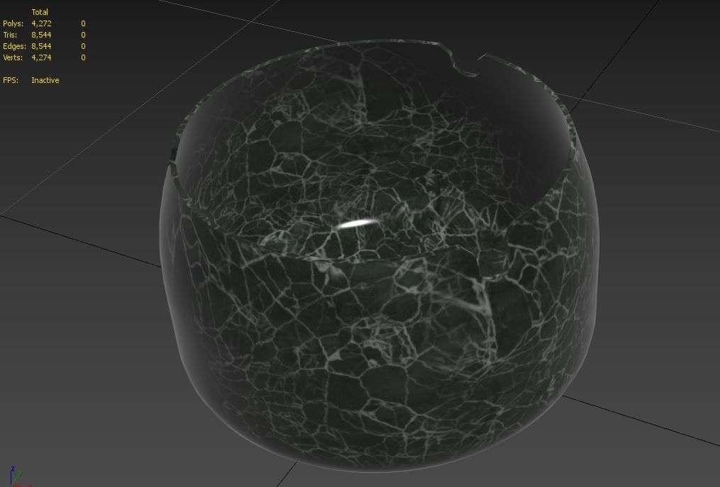 Ashtray M4 Low-poly 3D model_9