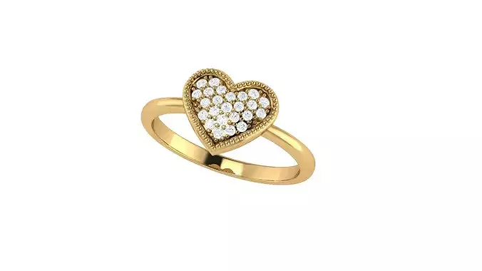 Ring-Heart-v2 gold heart ring with diamonds
