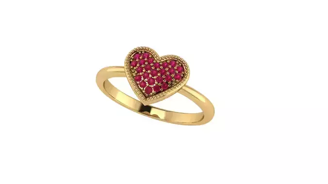 Ring-Heart-v2 gold heart ring with diamonds