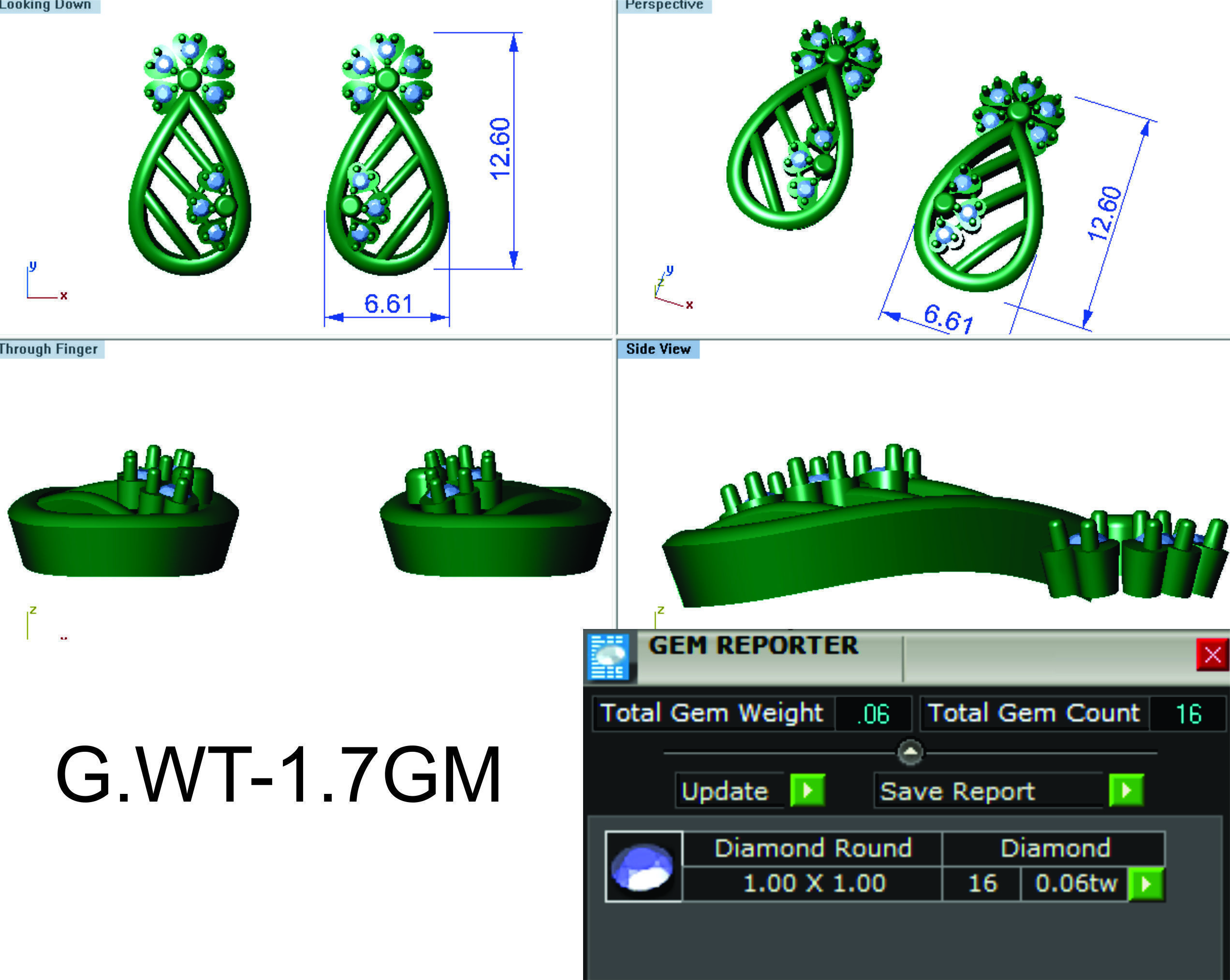Earrings Collection lego flower 3D print model_14