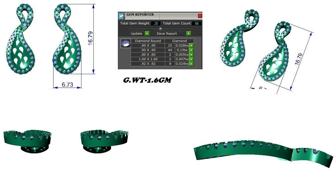 Earrings Collection lego flower 3D print model_1