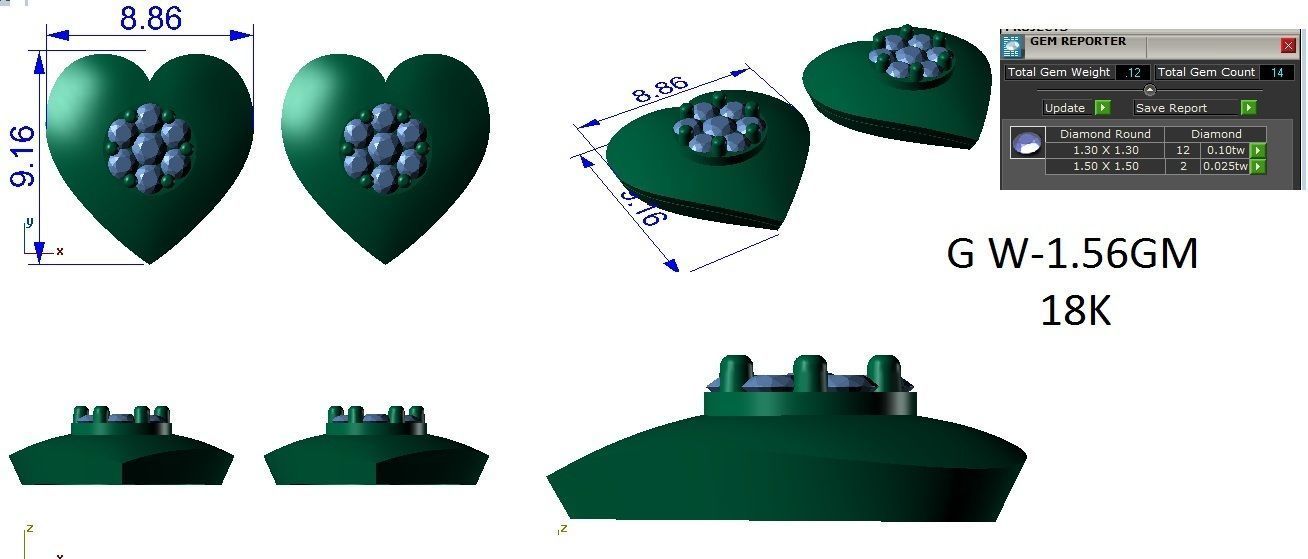 Earrings Collection lego flower 3D print model_55
