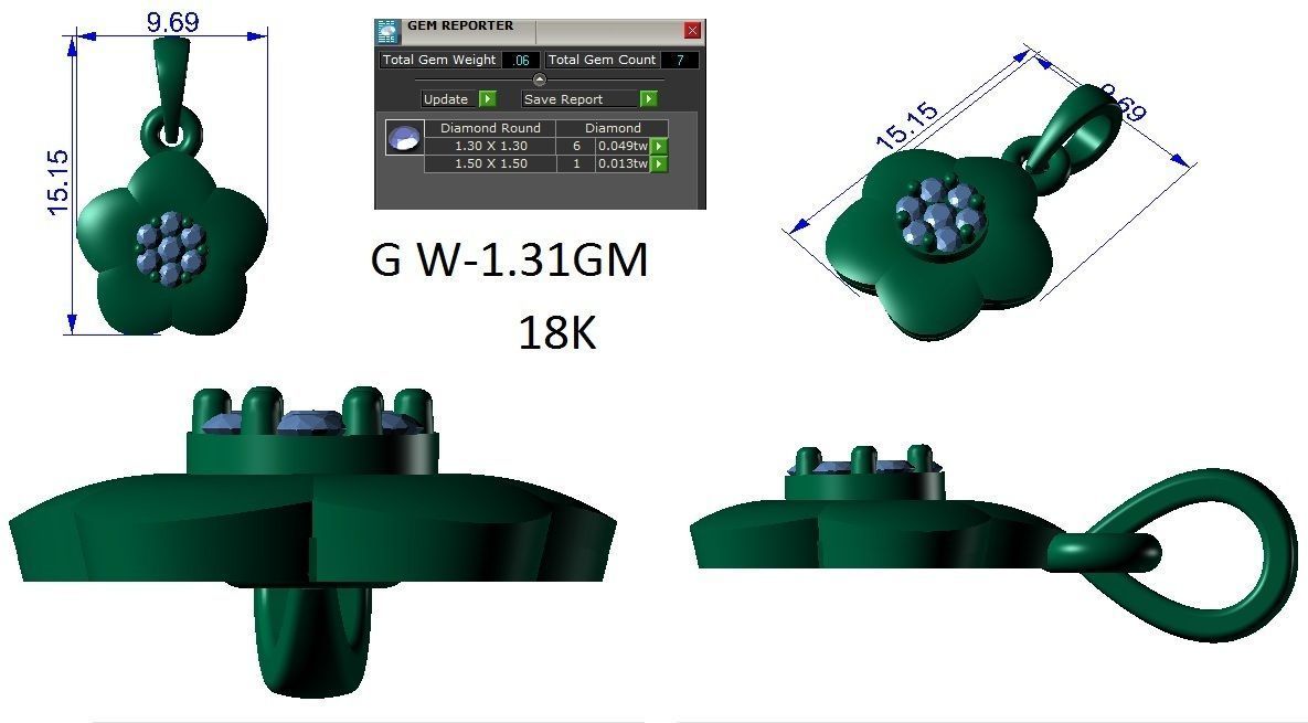 Earrings Collection lego flower 3D print model_50