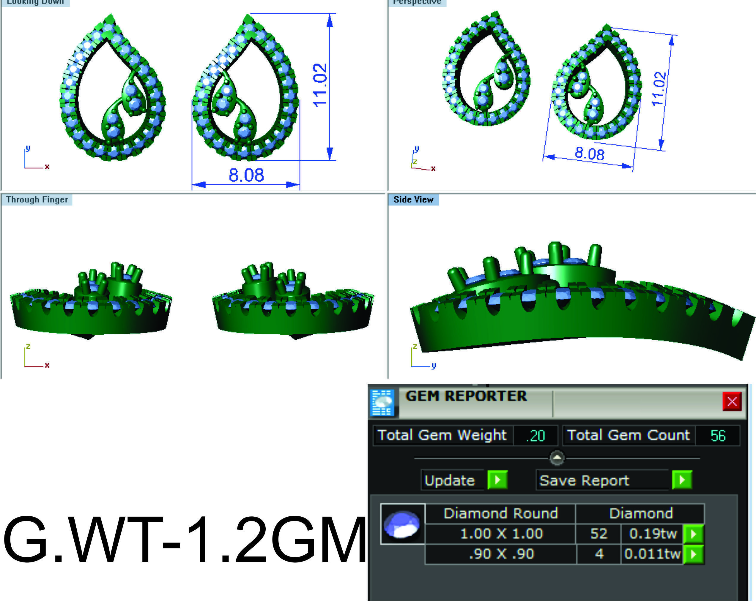 Earrings Collection lego flower 3D print model_36