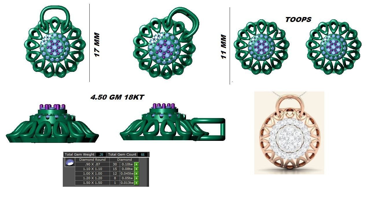 Earrings Collection lego flower 3D print model_85