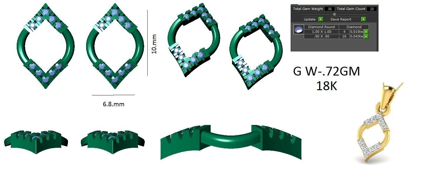 Earrings Collection lego flower 3D print model_65