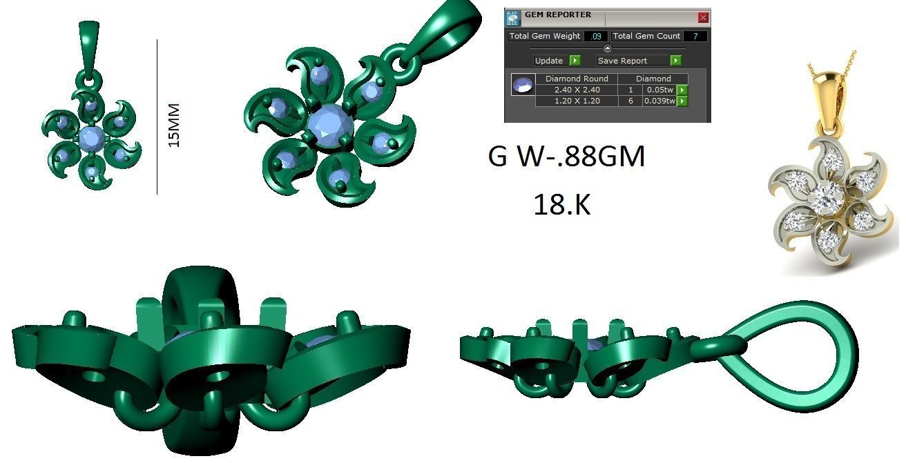 Earrings Collection lego flower 3D print model_67