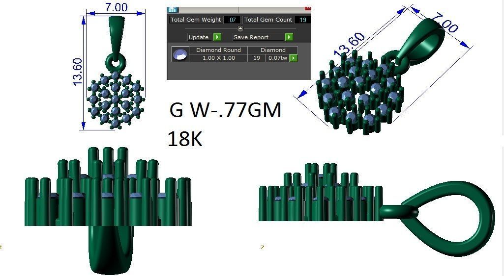 Earrings Collection lego flower 3D print model_30