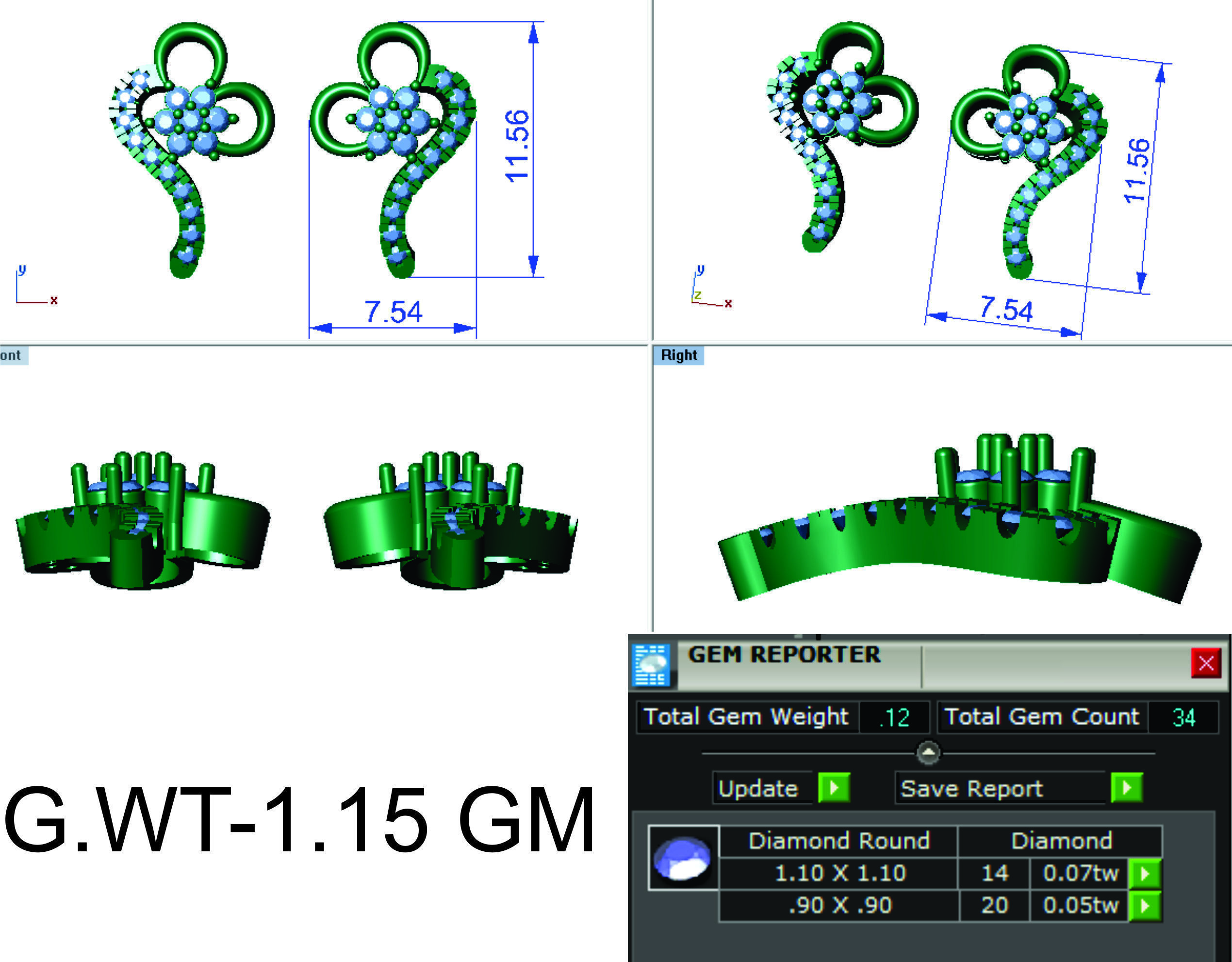 Earrings Collection lego flower 3D print model_8
