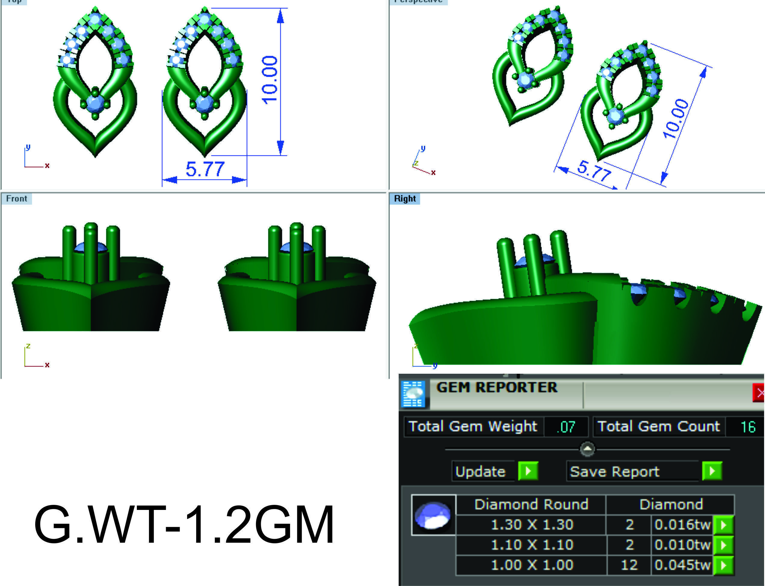 Earrings Collection lego flower 3D print model_76