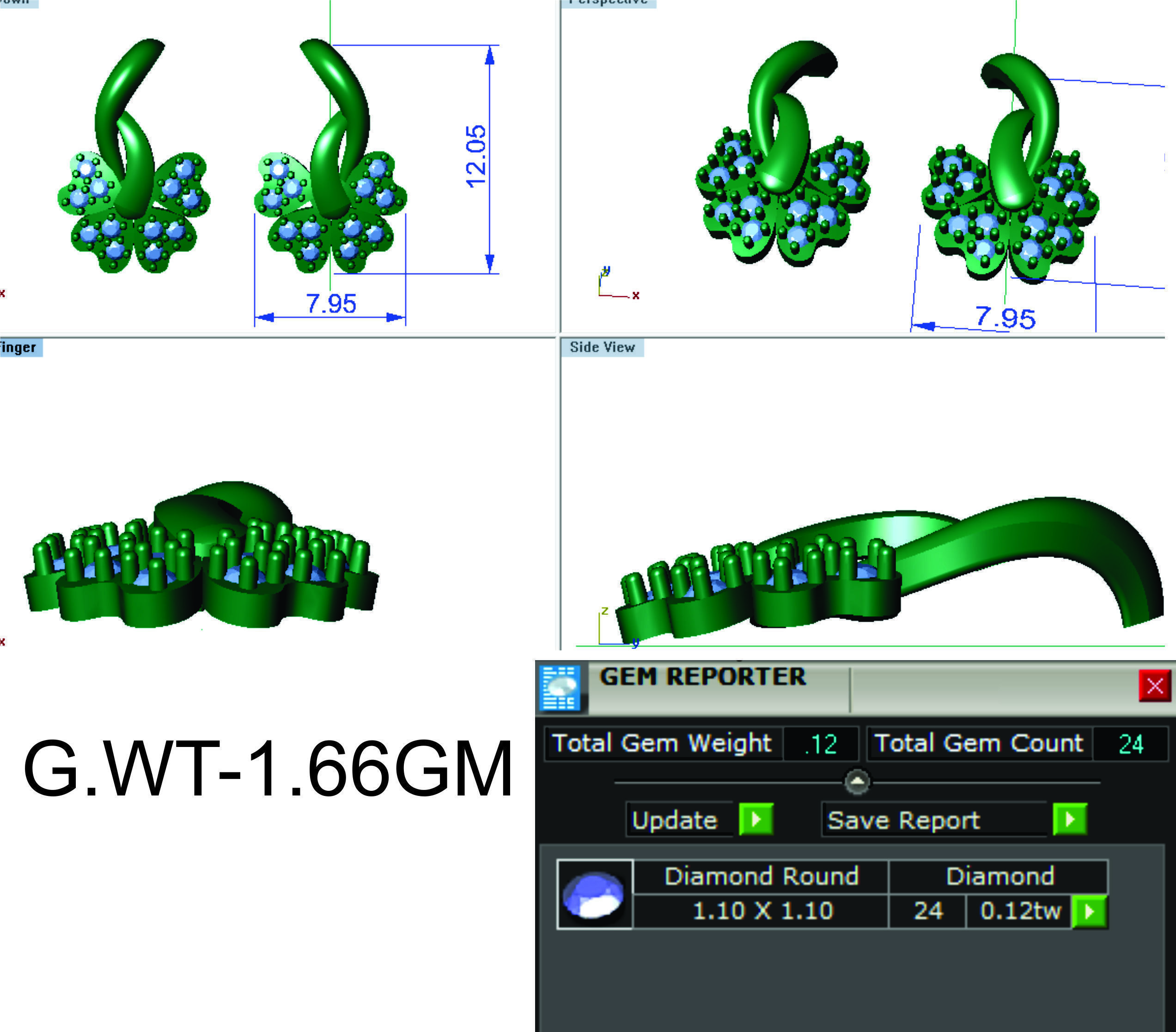 Earrings Collection lego flower 3D print model_28