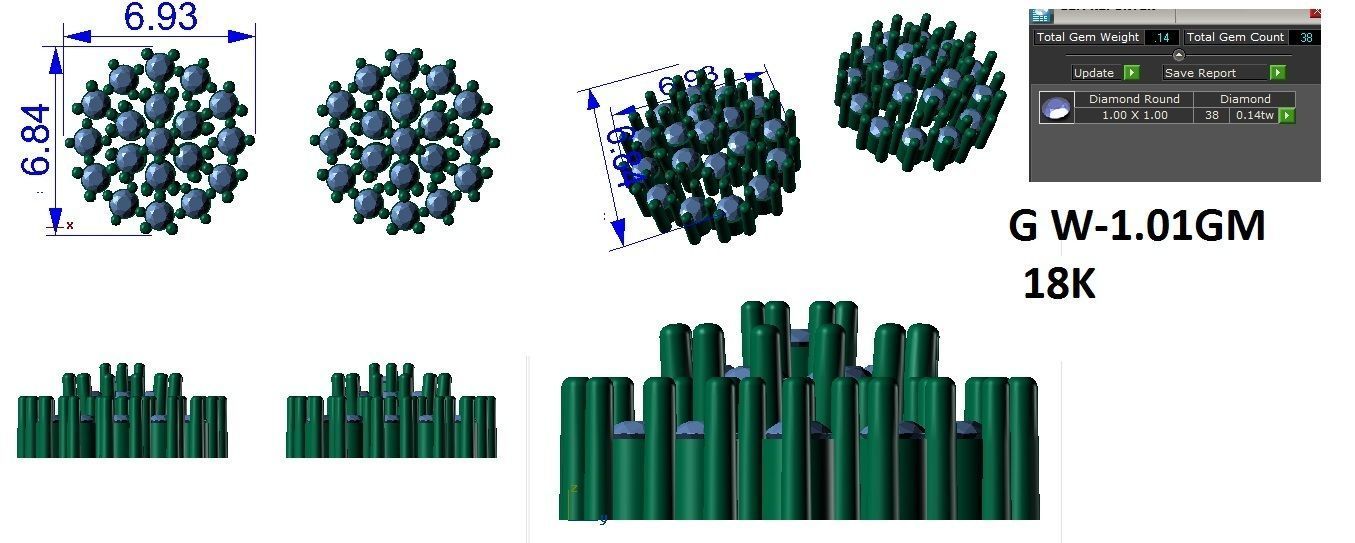 Earrings Collection lego flower 3D print model_29