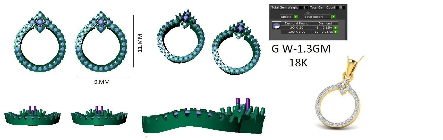 Earrings Collection lego flower 3D print model_66