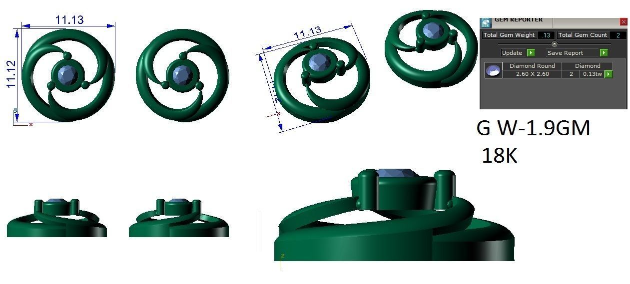 Earrings Collection lego flower 3D print model_48