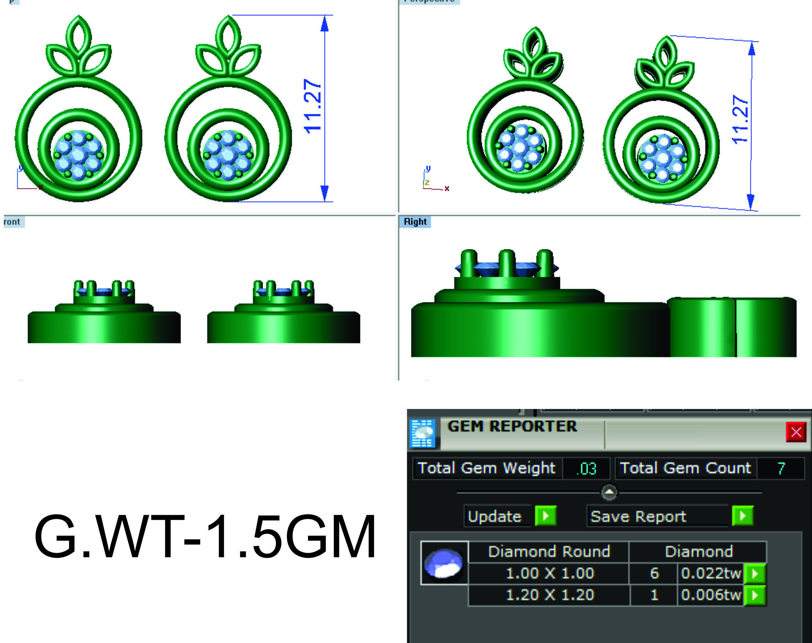 Earrings Collection lego flower 3D print model_24