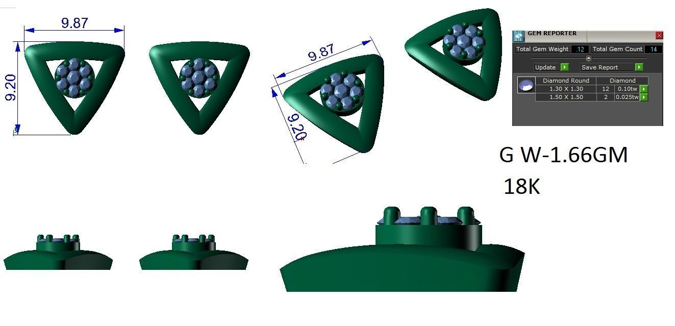 Earrings Collection lego flower 3D print model_49