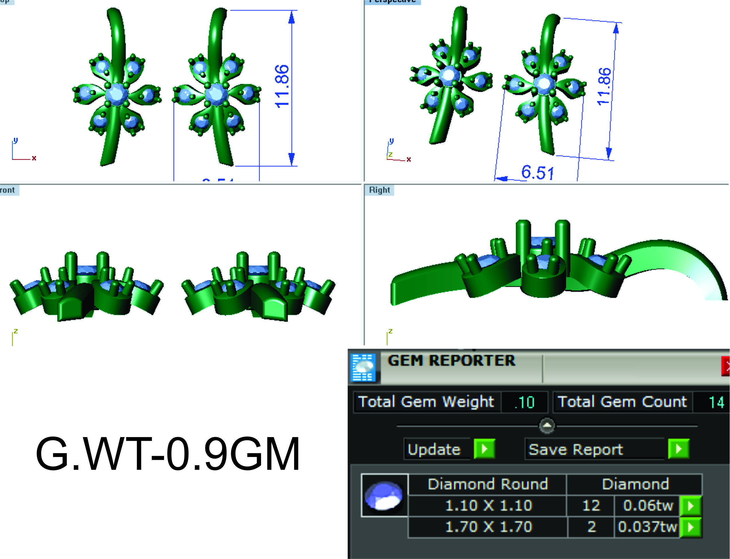 Earrings Collection lego flower 3D print model_17