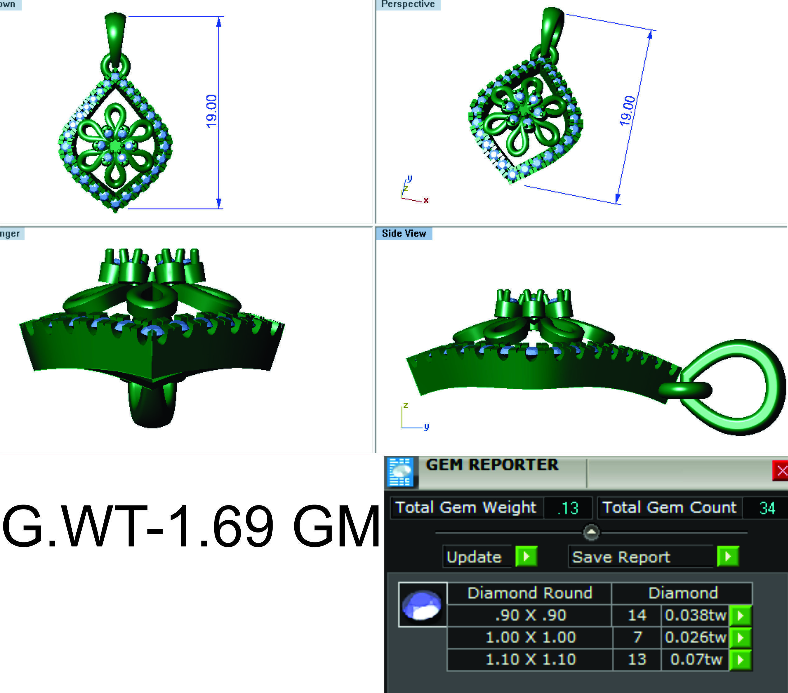 Earrings Collection lego flower 3D print model_13