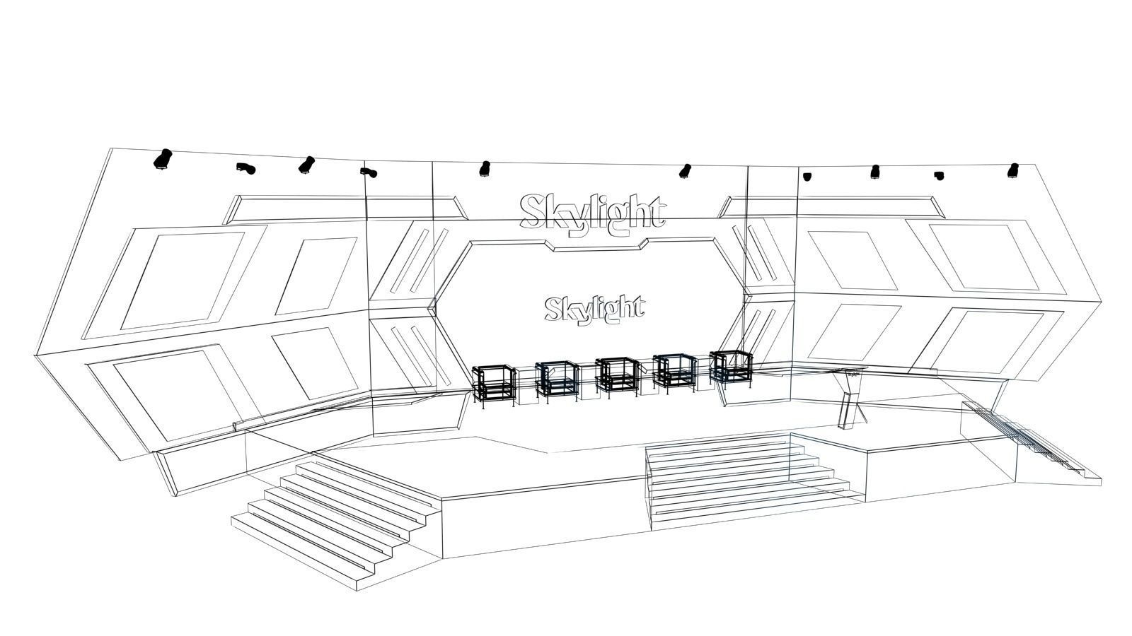 Event Stage Design Sky Light 3D model_6