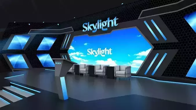 Event Stage Design Sky Light  3D model