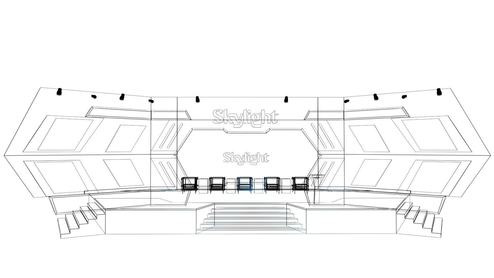 Event Stage Design Sky Light 3D model_7