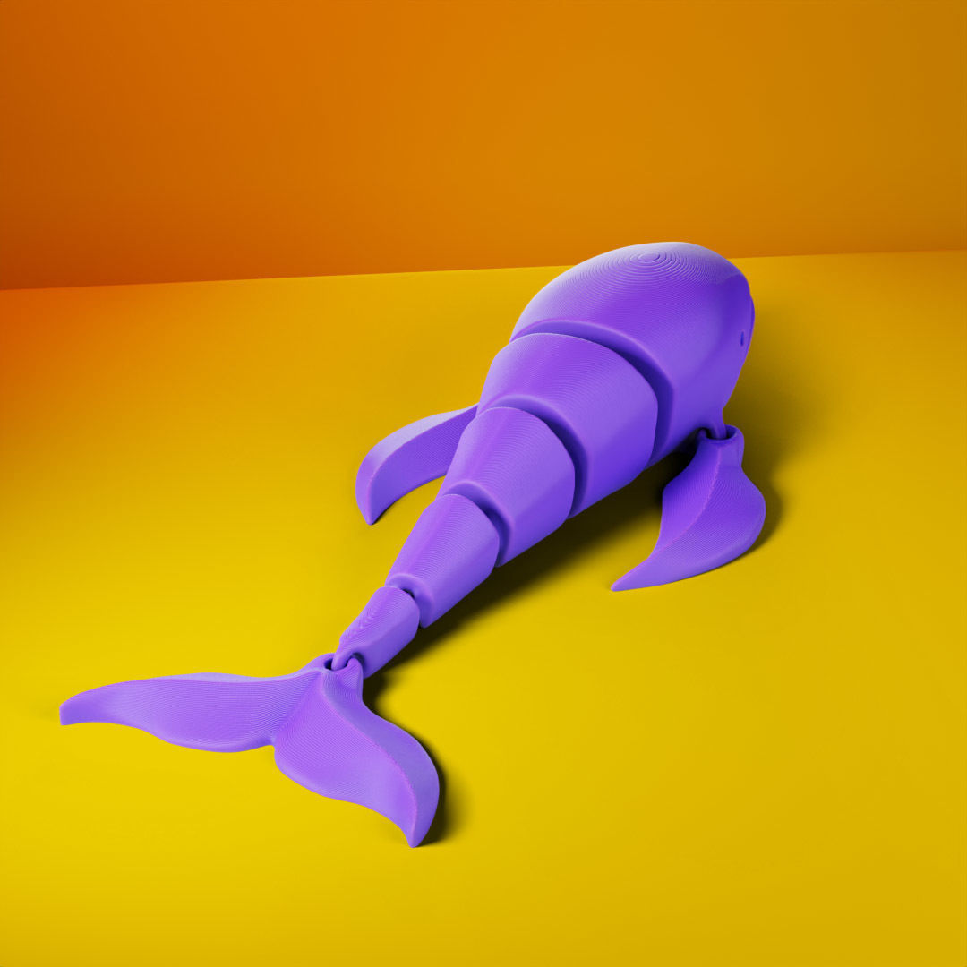 FLEXI WHALE 3D print model_1
