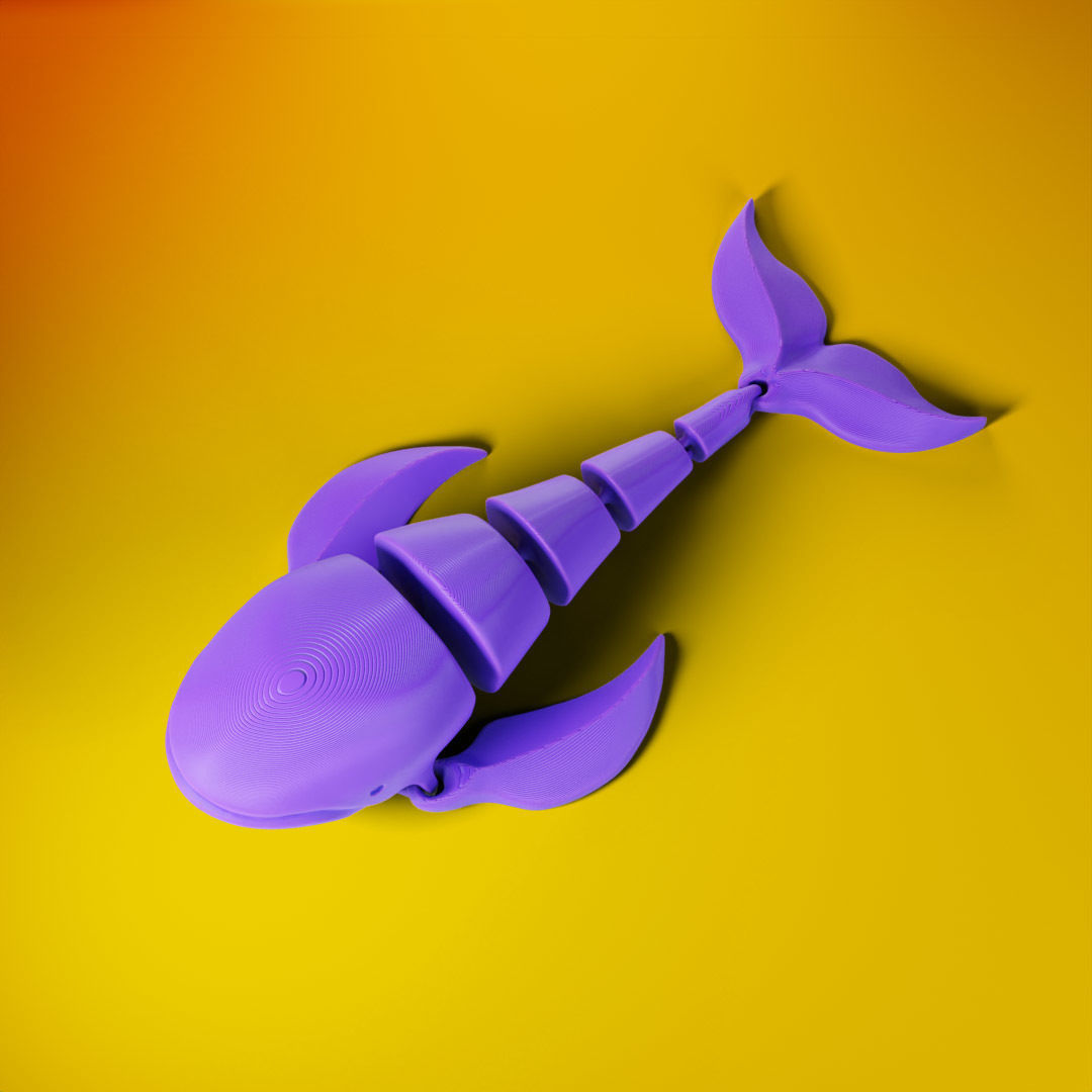 FLEXI WHALE 3D print model_2