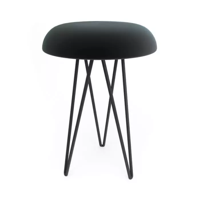 Tall Black Stool 3D model_0